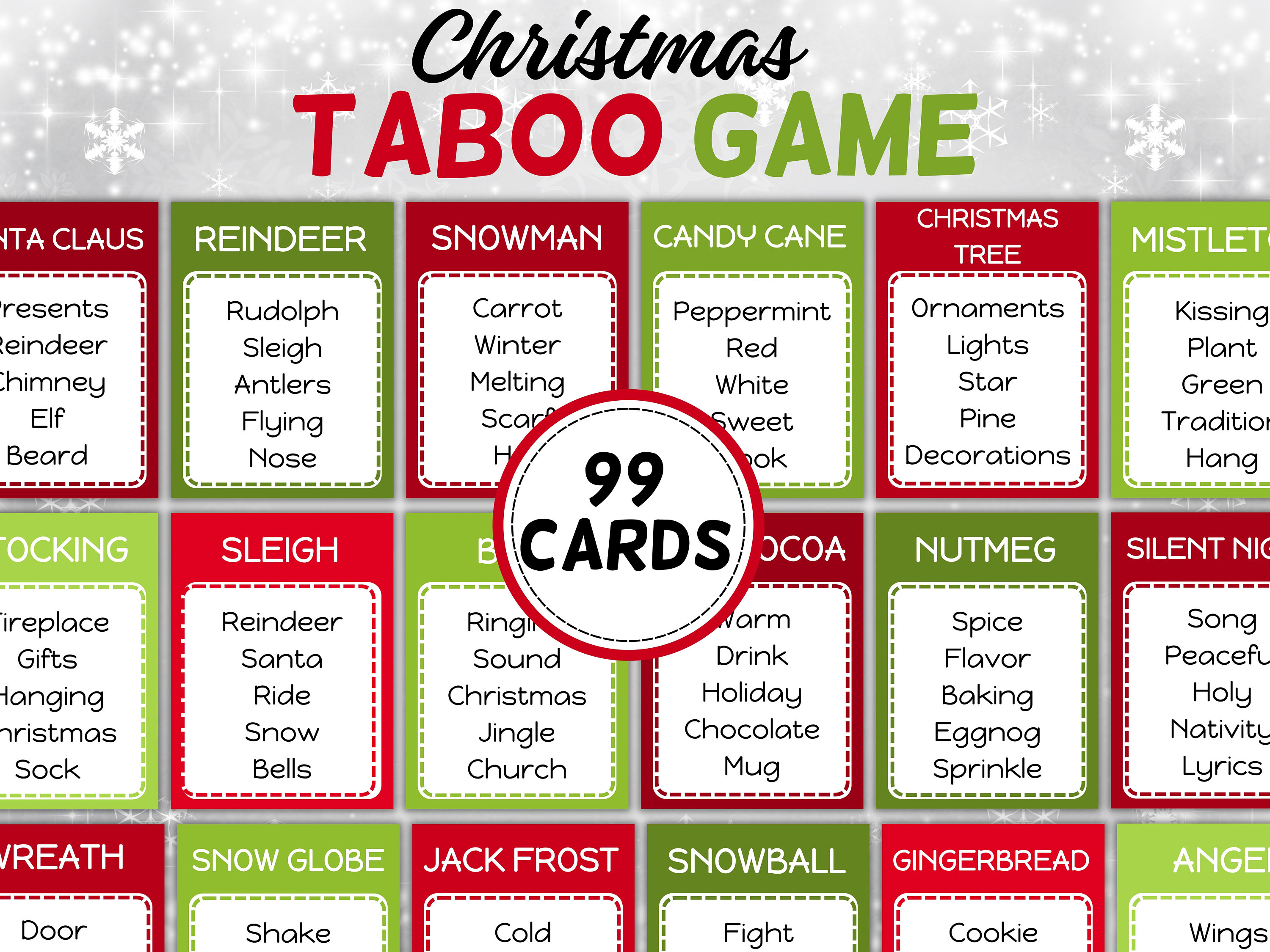 buy christmas taboo | don't say | forbidden words | christmas
