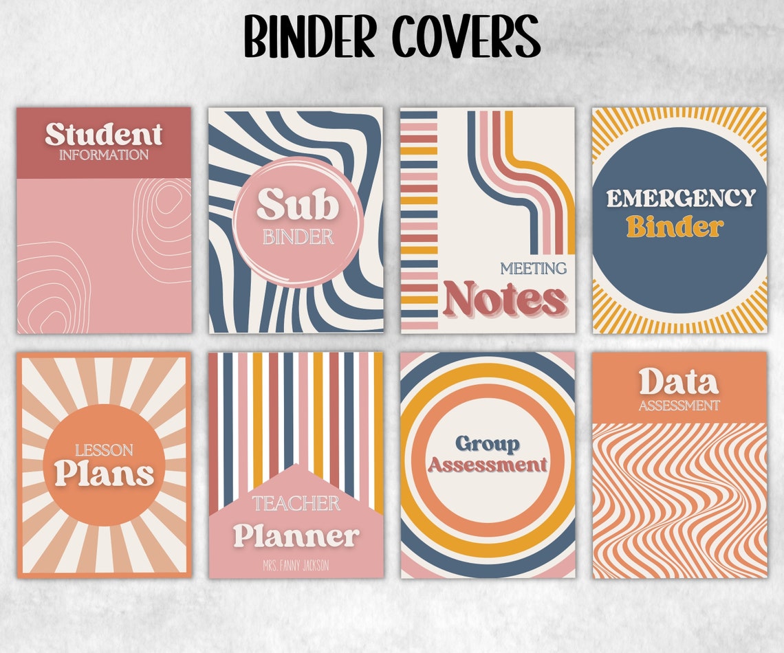 Editable Binder Covers and Spines, Classroom Teacher Binders and Folder ...