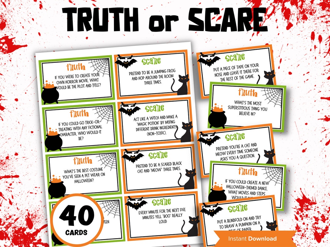 Truth or Scare I Halloween Party Game I Halloween Activities I Family ...
