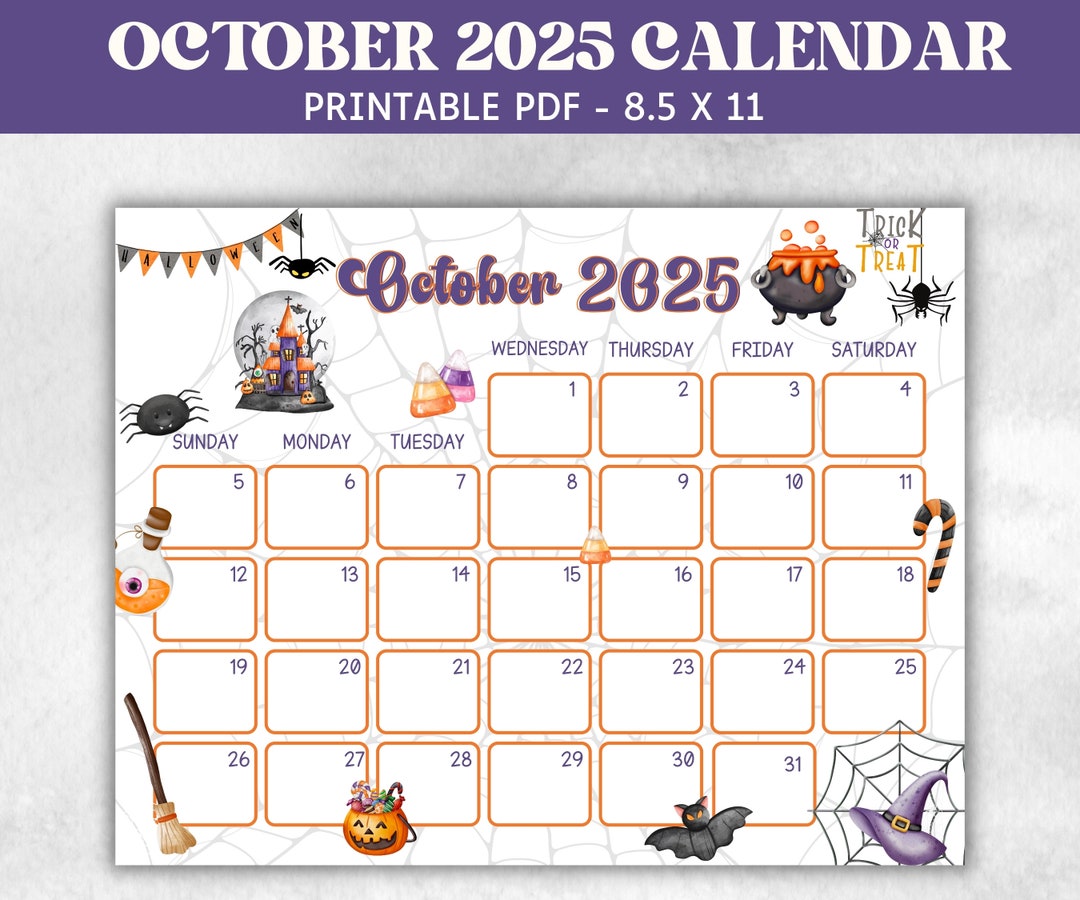 Kids October 2025 Calendar, Printable 2025 Calendar, Homeschool Preschool Calendar Board, Children's Monthly Planner, Halloween Calendar - Etsy kids-october-2025-calendar-printable-2025-calendar-homeschool-preschool-calendar-board-children-s-monthly-planner-halloween-calendar-etsy