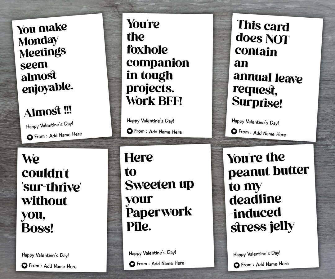 Funny Boss Valentines | Valentine's Day | Co-worker Gift | Friend Gift | for Colleagues ...