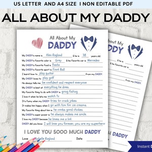 Alles over mijn papa, vul de lege velden in I Vaderdagcadeau I Vaders verjaardagscadeau I Over papa-pagina I Cadeau voor papa I Papa-interview 001
