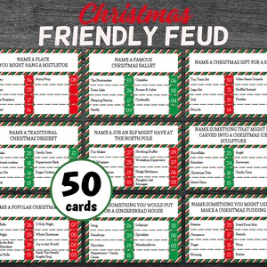 Friendly Family Feud Quiz | Holiday Friendly Feud Game | Christmas Feud | Printable Christmas Game | Fun Christmas Game | Christmas Trivia