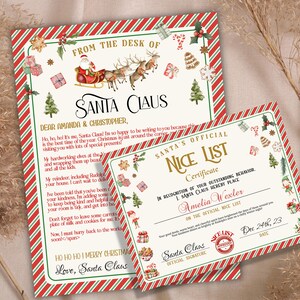 Custom Santa Letter | Editable Santa Letter | Official Santa Mail | Stocking Stuffer | Handwritten I letter I North Pole Mail Edit in Corjl