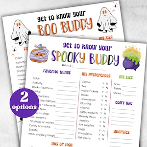Boo Buddy Survey, Questionnaire, Youve Been Booed, boo basket, Work Gift Exchange, Halloween Wishlist, Halloween Exchange, work pal wishlist