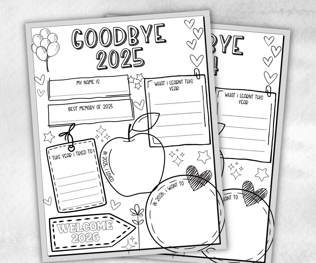 Kids Year in Review, Year Recap Printable, Year in Review Card, End of ...
