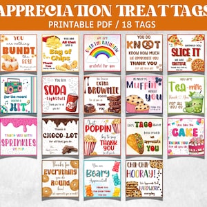 End Of Year Snack Treat Tag, Teacher Appreciation Treat Tag, Appreciation Treat Tag Soda Thank You Tag, Popcorn Tag, Volunteer Thank You tag