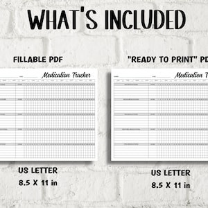 Daily Monthly Medication Tracker I Medication Log I Daily Medication List I Medication Chart I Medicine tracker sheet I Log Prescriptions image 2