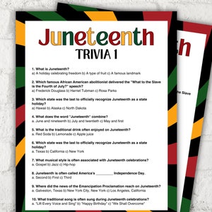 Juneteenth Trivia Bundle I Juneteenth Activities I African American History I Juneteenth School Game I Juneteenth Trivia I Juneteenth Quiz