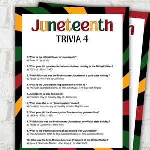 Juneteenth Activity Puzzle I Juneteenth Trivia Game I African American History I Juneteenth School Game I Juneteen Trivia I Juneteenth Quiz