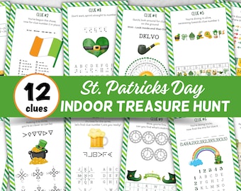 St. Patricks Day Kobold Spiel | St Patty Day Spiel I Brief von Leprechaun | Schatzsuche St Patricks Day | Aktivität für Kinder und Jugendliche
