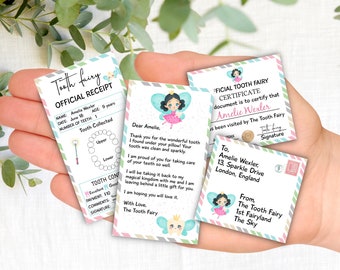 Tooth Fairy Letter | First Tooth Letter | Tooth Fairy Receipt | Printable Toothfairy | Reusable Pdf Template | Tooth Fairy Note I Editable