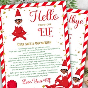 Actividades navideñas, Accesorios de elfos, Carta de llegada de elfos, Kit de elfos 2023, Kit de actividades de elfos, Carta de elfos imprimible, Kit de Navidad de elfos