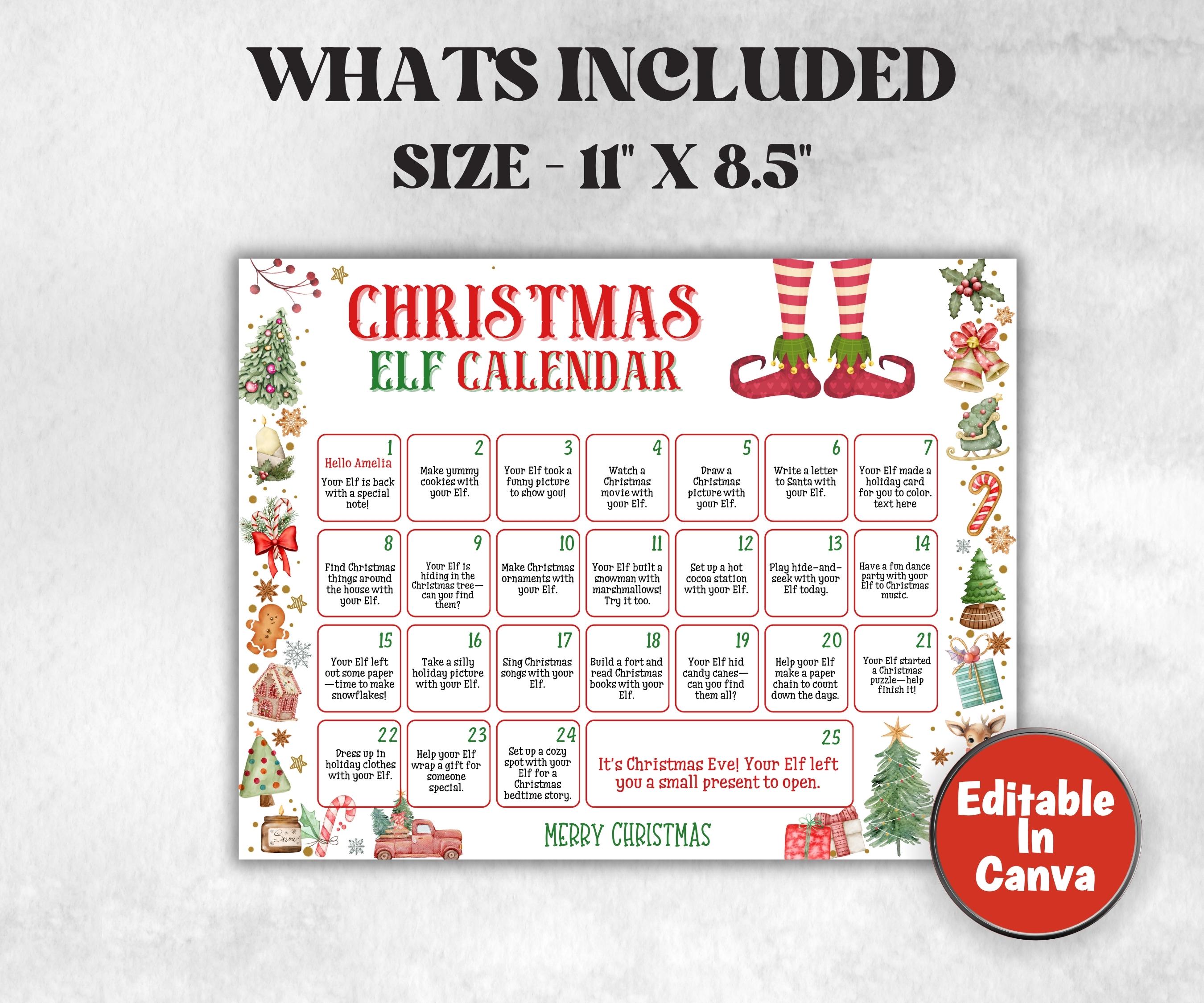 Christmas Elf Countdown, Christmas Activities, Kids Advent Calendar ...