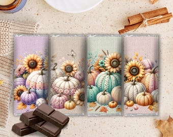 Thanksgiving Crochet Chocolate Bar Wrapper, Teacher Appreciation Gifts, Friendsgiving Party Favor, Classroom Thanksgiving Treats, Fall Gift