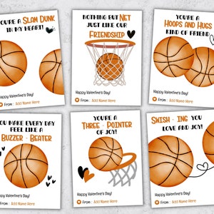 Basketball Valentines Day Cards, Classroom Valentines, Printable School Valentine , Kids Valentine Card for School Daycare, Gift For Teacher