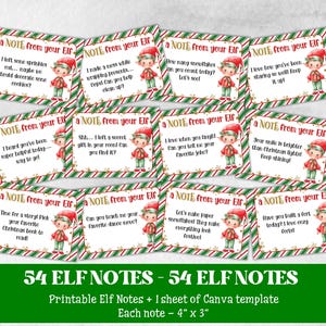 Nota de tu elfo, nota de elfo imprimible, actividades navideñas imprimibles, kit de elfo para niños, ideas para la llegada de elfos, accesorios para elfos navideños, mensaje de elfo