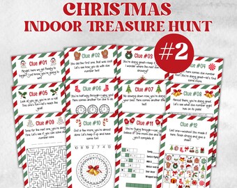 Christmas Indoor Treasure Hunt, Kids Treasure Scavenger Clues, Xmas Printable Activity, Christian Holiday Game, Holiday Kids Game fun ideas