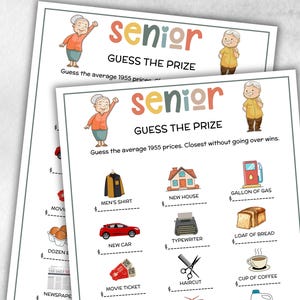 Senior Guess the Prize, Family Game Night, Dementia Activity, Senior Party, Retirement Games, Senior Citizens, Nursing Home, Senior Living