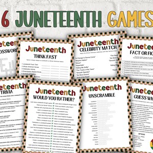 Juneteenth Games Bundle I Juneteenth Activities I African American History I Juneteenth School Game I Juneteenth Trivia I Juneteenth Quiz