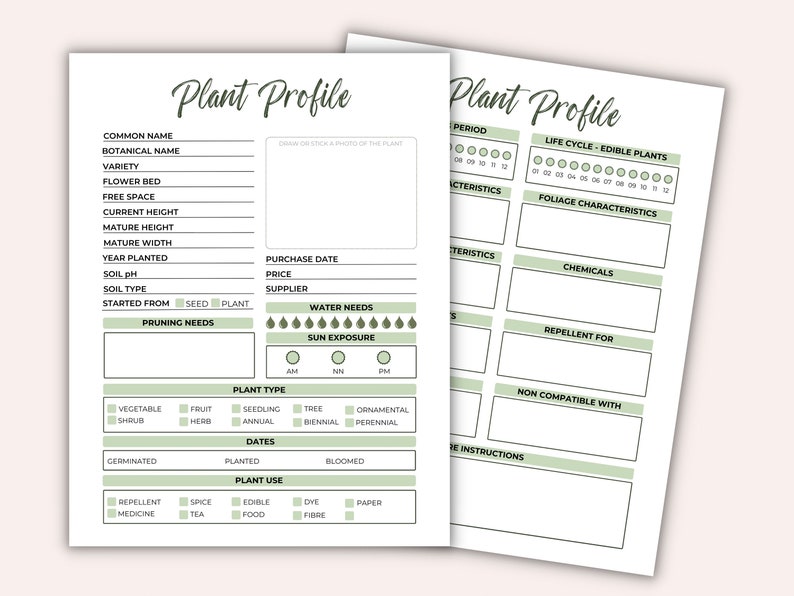 Spring Garden Planner I Plant Planner I Gardening Planner I Garden Organization I Garden Journal I Garden Layouts image 4