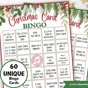 Bingo dei canti natalizi, attività in chiesa per bambini, adolescenti e adulti, gioco di carte Holiday Hits Xmas Bingo, Bingo serale di musica pop