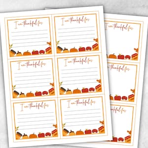 Dankbaarheidsactiviteit voor kinderen, ik ben dankbaar voor kaarten, Thanksgiving-bedankkaarten, doe-het-zelfkaarten, ik ben dankbaar voor kaarten, tafelkaarten