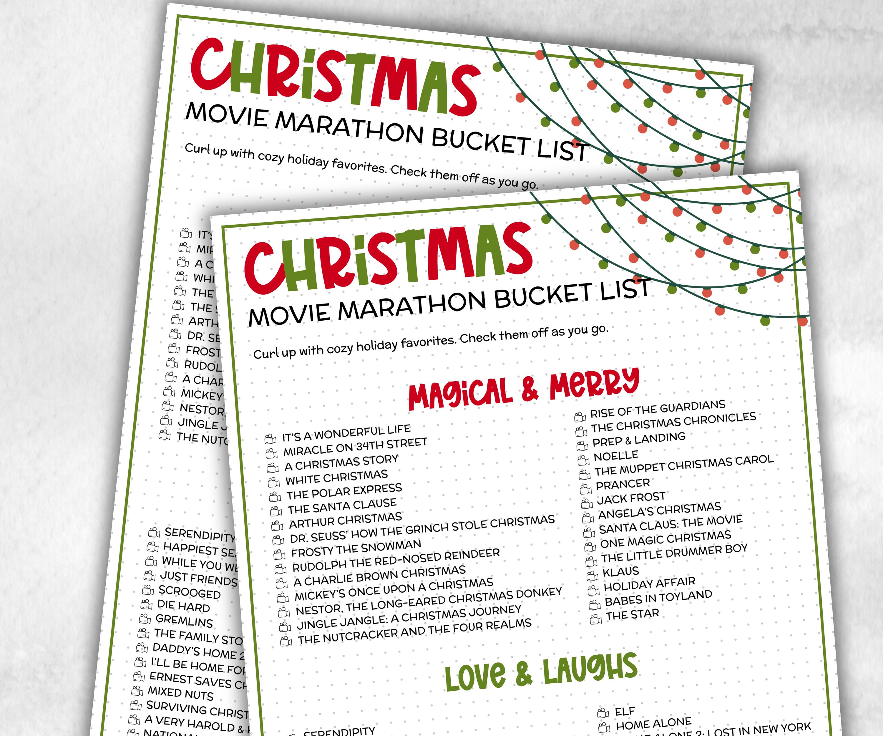 Christmas Movie Marathon Xmas Bucket List Winter Activities Popcorn 