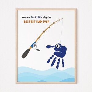 Vaderdag handafdrukkunst I handafdruk ambacht I Vaderdagcadeau I Eerste Vaderdag I DIY-vaderdagkaart I Afdrukbare vaderdag