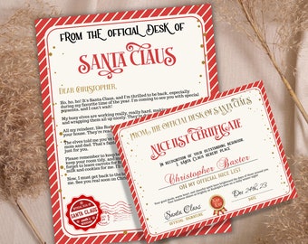 Personalized Letters From Santa | Santa Claus Letter | North Pole Letter  | Christmas Letter | Editable Santa Letter I Holiday santa letter