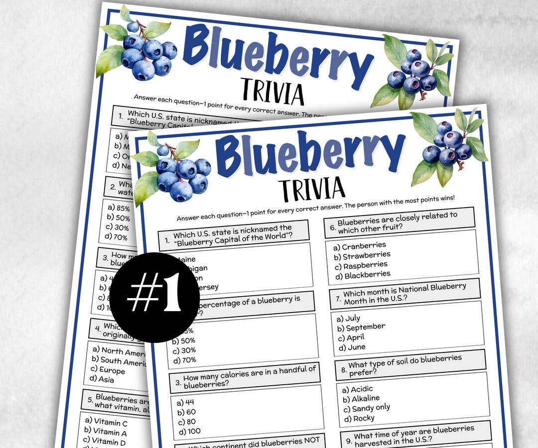 Blueberry Trivia, Winter Theme Birthday, Seniors Trivia Night, Sunday ...