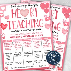 Bearbeitbare Valentinstag Lehrer Wertschätzung, Lehrer Valentinstag, Geschenk für Lehrer, Mitarbeiter Wertschätzung, Schule Ptopta, Klassenzimmer Lehrer