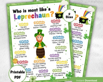 Leprechaun Name Game, St Patricks Day Activity, St Patricks Day Party Game, Leprechaun Game, Printable Games, St paddys  Classroom Games