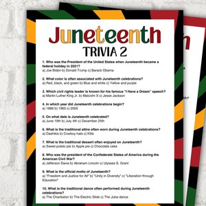 Juneteenth Trivia Bundle I Juneteenth Activities I African American History I Juneteenth School Game I Juneteenth Trivia I Juneteenth Quiz