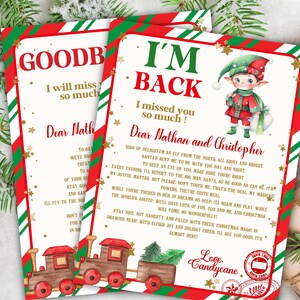 Bebê elfo, estou de volta carta do elfo, carta do elfo para crianças adolescentes, carta de boas-vindas do elfo, carta do elfo de Natal, carta do elfo para impressão, encenação do elfo, papai noel