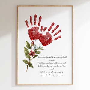 Benutzerdefinierter Muttertag Handabdruck I Muttertag Andenken I Muttertags Geschenk I Muttertagsgeschenk I Muttertagsgeschenk I Muttertagsgeschenk I Erinnerungsgeschenk DIY