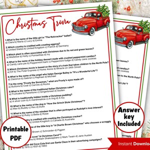 Office Trivia Printable I Zabawna gra świąteczna Trivia | Christmas Trivia | Gra świąteczna do wydrukowania | Gry świąteczne dla dzieci | Gry rodzinne