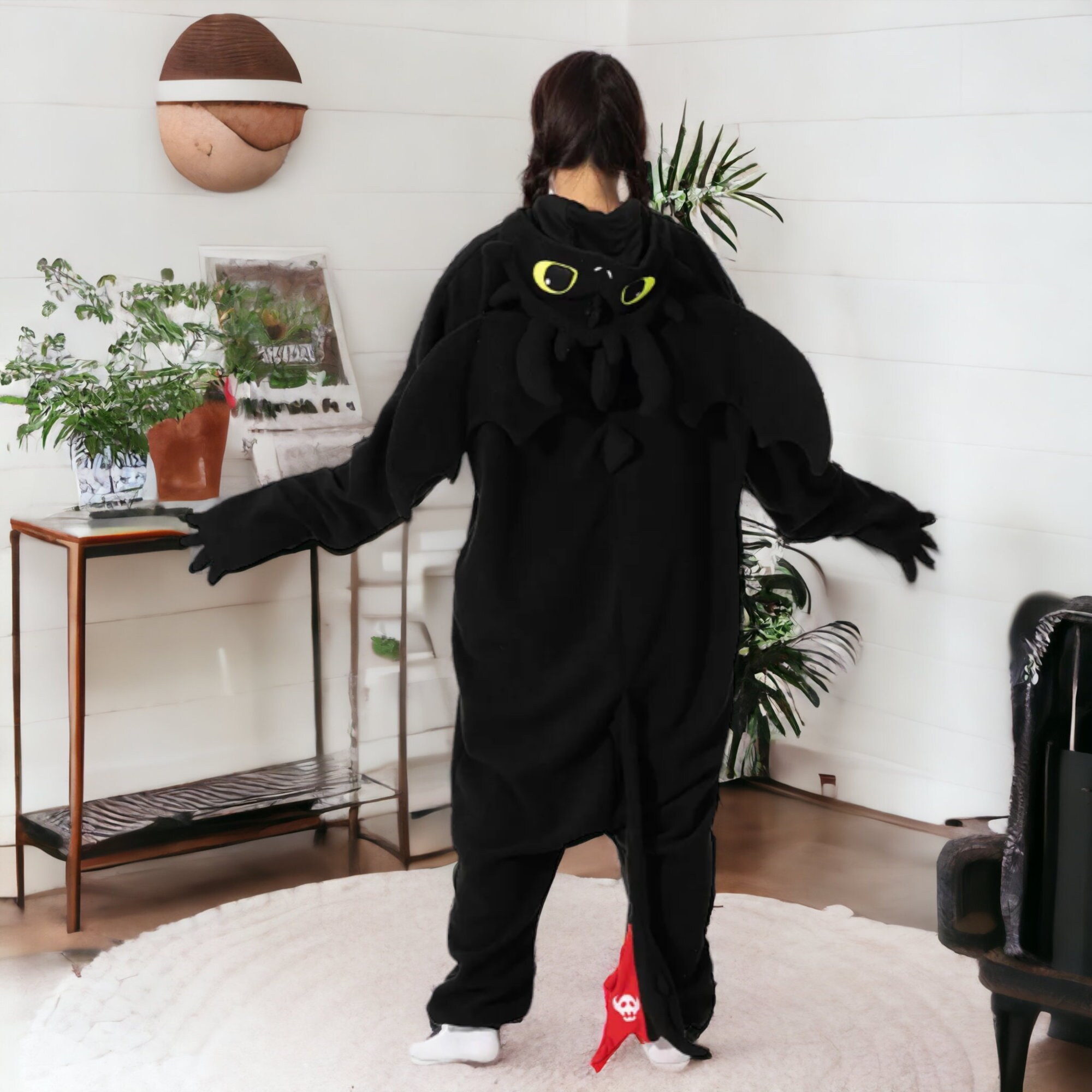 Toothless Black Dragon Pajama Jumpsuit How to Train Your Etsy UK