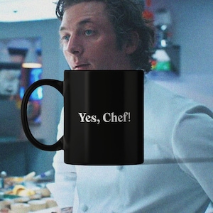 Sim, Chefe! Caneca, Caneca do Urso, Presente Engraçado, Caneca de Café, Presente Geek, Presente de Aniversário ou Feriado, Caneca para Chef, Presente Foodie, Caneca Foodie, O Menu