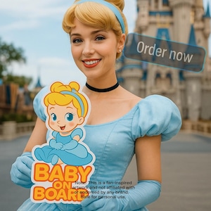 Hoge kwaliteit autosticker baby aan boord autostickers schattige baby elegante prinses, geschenken, water-, uv- en krasbestendige cartoonsticker voor buiten