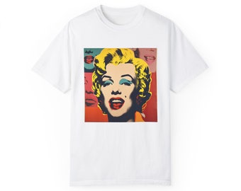 Unisex Pop Art Marilyn Monroe Cotton Retro T-shirt Trendy Colorful Tees Andy Warhol Vintage Tees Male Graphic T-shirt Female Graphic Shirts
