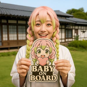 Baby On Board Car Sticker: Kanroji Anime Slayer Decal