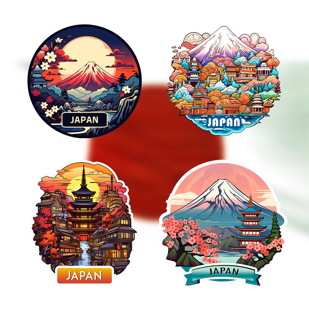 Vibrant Travel Destination Stickers Famous Landmarks - Etsy UK