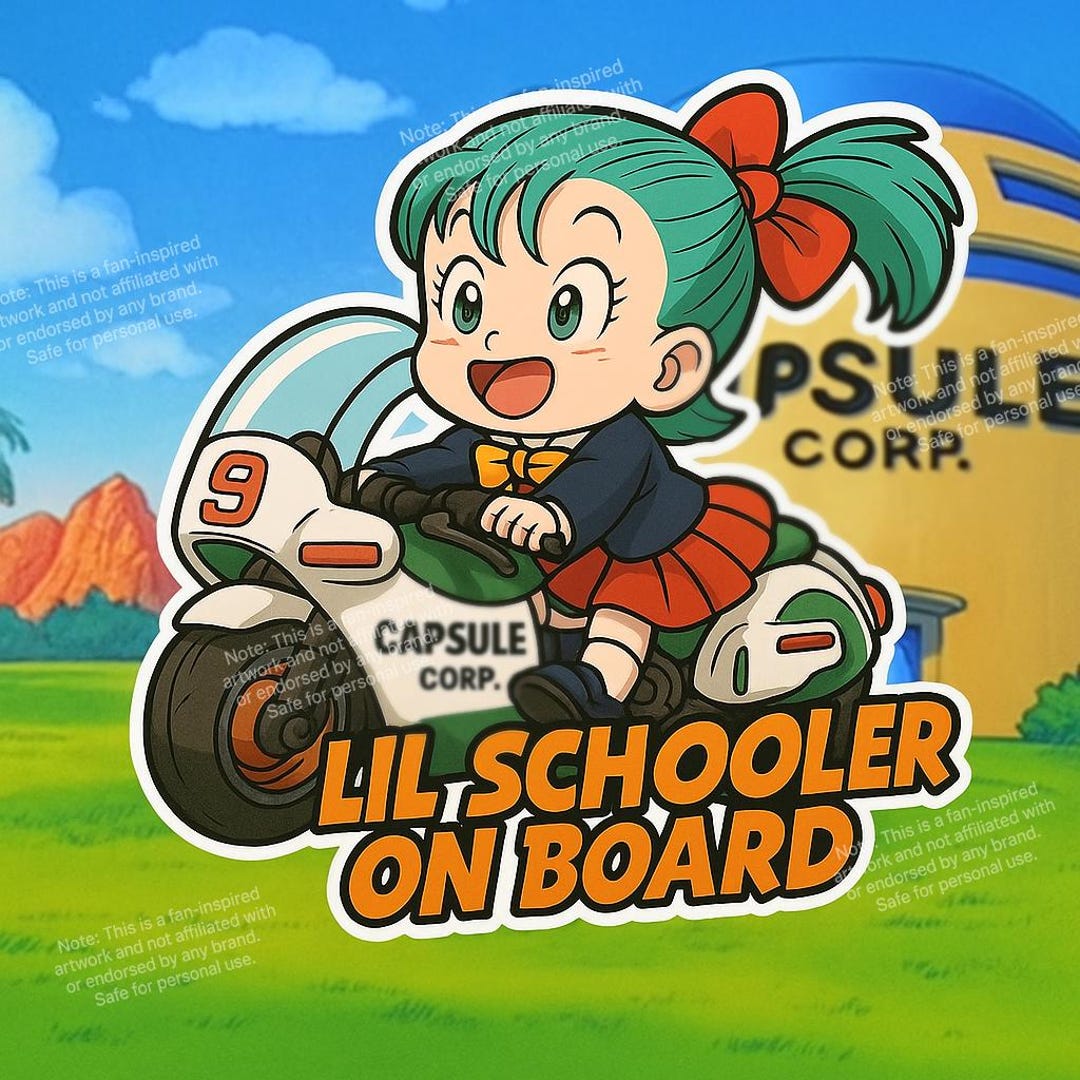 Baby Bulma Anime Car Decal: Dragon Ball Inspired, Waterproof Vinyl - Etsy