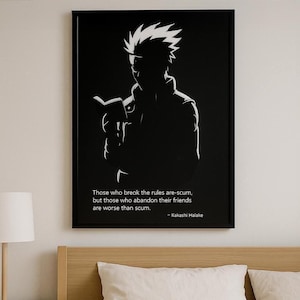 Kakashi Hatake Quote Poster: Ninja Anime Wall Art (Digital Download