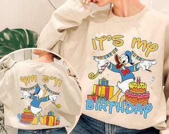 2-Sided Donald Duck It's My Birthday Shirt | Donald Birthday Boy Shirt | Family Trip Shirt | Disneyland Birthday Shirt | Family Matching