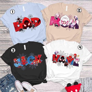 Custom Name Spidey and His Amazing Friends Family Matching Shirt, Spidey Hero Theme Shirt, Hero Party Tee, Spidey Birthday Gift