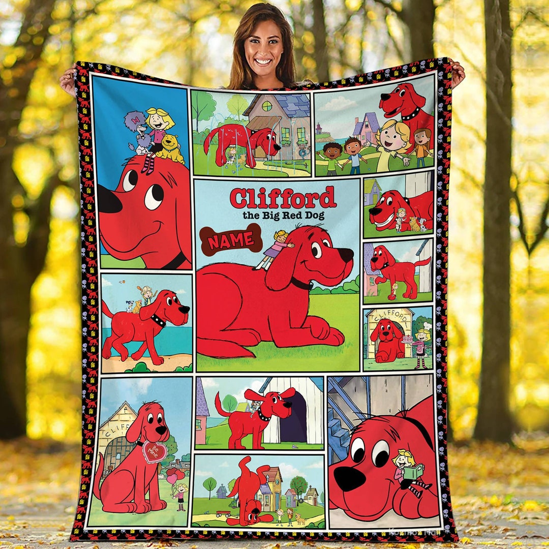 Personalized Clifford the Big Red Dog Blanket Clifford Fleece Etsy