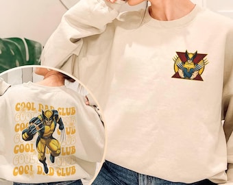 Two-sided Wolverine Cool Dad Club Shirt | Superhero Dad Shirt | Dad Life Shirt | Father's Day Gift For Dad | Wolverine Dad Shirt