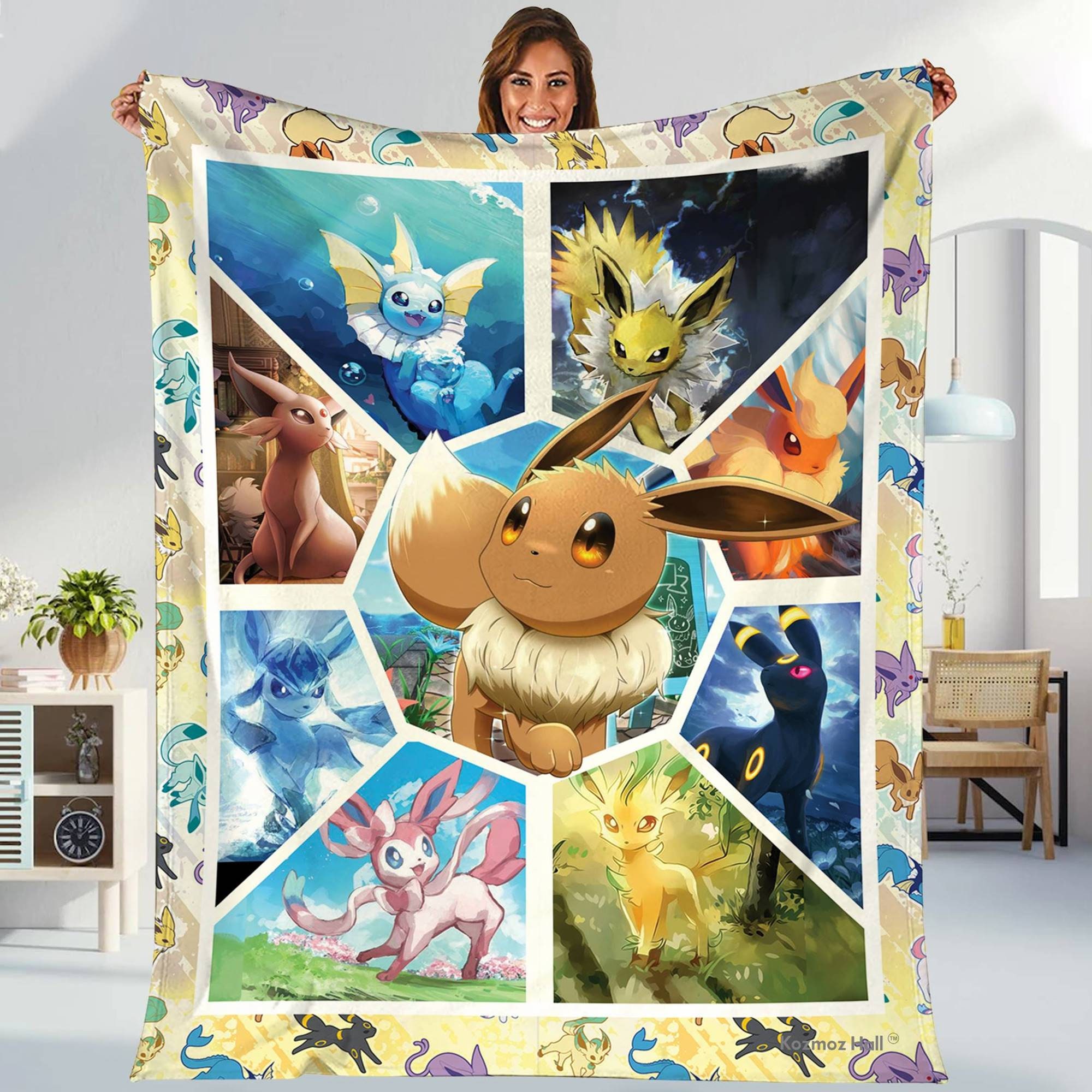 Pokemon Eevee Evolution For Fans Quilt Blanket – Teepital